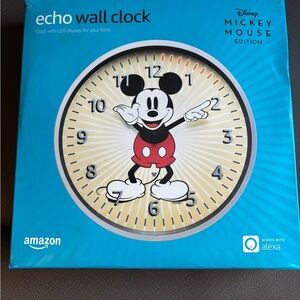 Disney Mickey Mouse Wall Clock - Red, Black, and White